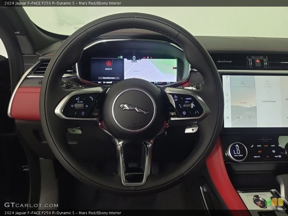 Mars Red/Ebony Interior Steering Wheel for the 2024 Jaguar F-PACE P250 R-Dynamic S #146730410