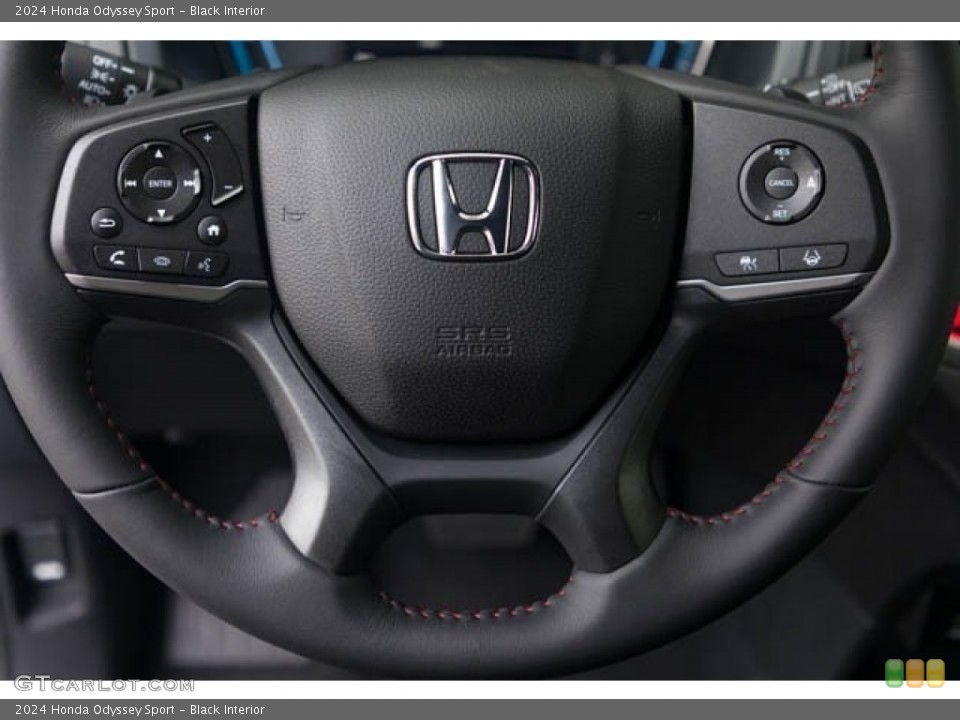 Black Interior Steering Wheel for the 2024 Honda Odyssey Sport #146731486