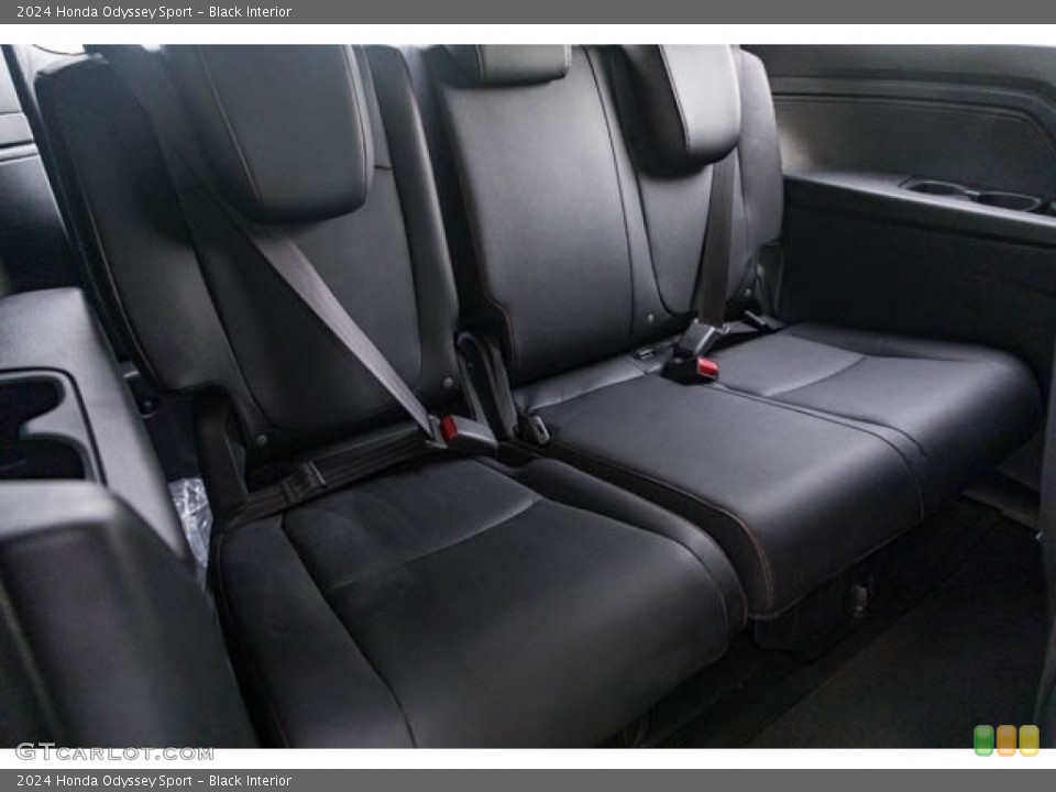 Black Interior Rear Seat for the 2024 Honda Odyssey Sport #146731783