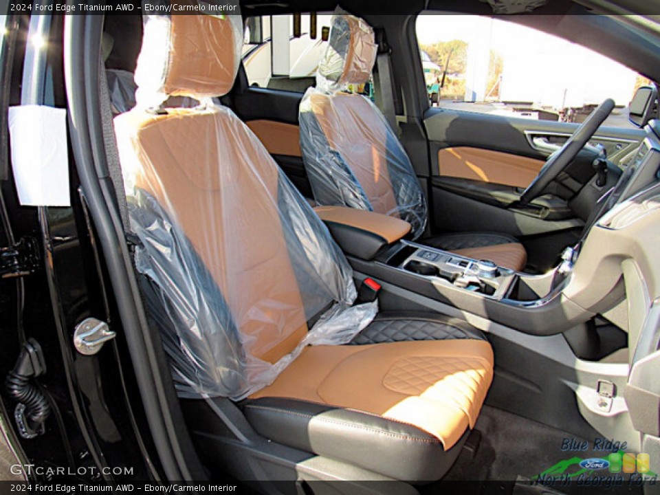 Ebony/Carmelo Interior Front Seat for the 2024 Ford Edge Titanium AWD #146732029