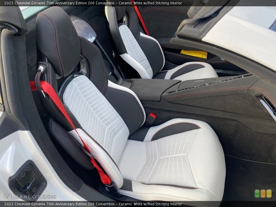 Ceramic White w/Red Stitching Interior Prime Interior for the 2023 Chevrolet Corvette 70th Anniversary Edition Z06 Convertible #146732810