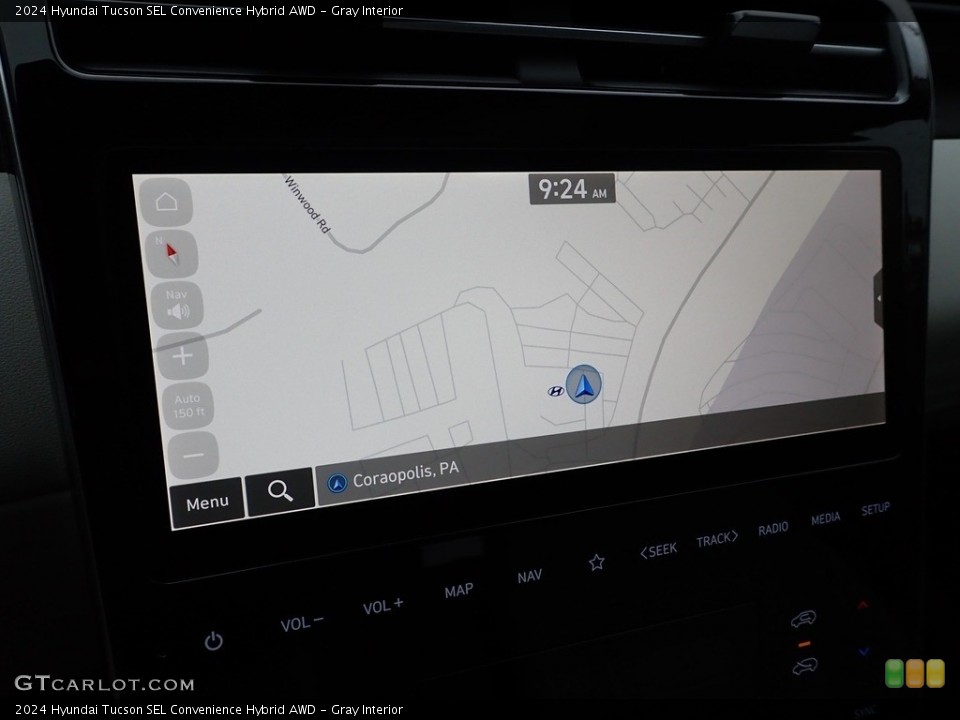 Gray Interior Navigation for the 2024 Hyundai Tucson SEL Convenience Hybrid AWD #146733143
