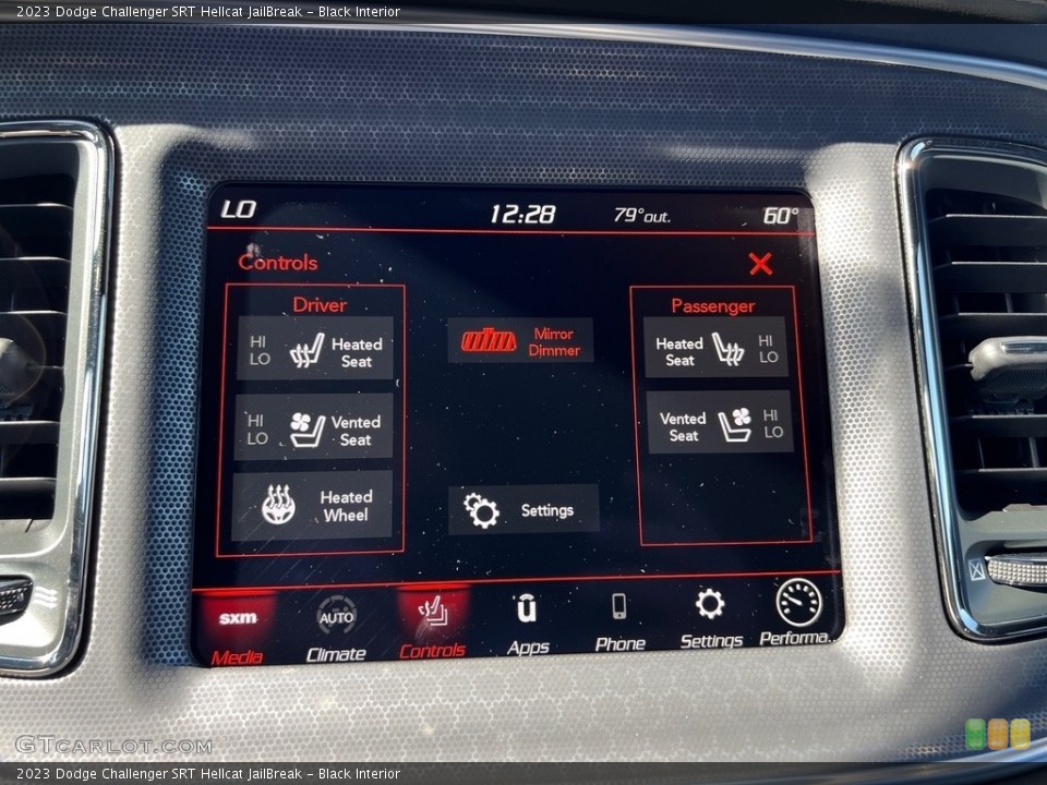 Black Interior Controls for the 2023 Dodge Challenger SRT Hellcat JailBreak #146733281