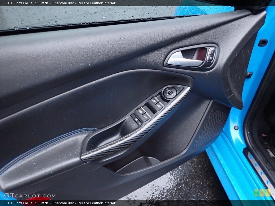 Charcoal Black Recaro Leather Interior Door Panel for the 2018 Ford Focus RS Hatch #146733863
