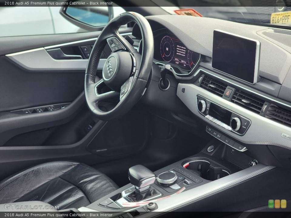Black Interior Prime Interior for the 2018 Audi A5 Premium Plus quattro Cabriolet #146734400
