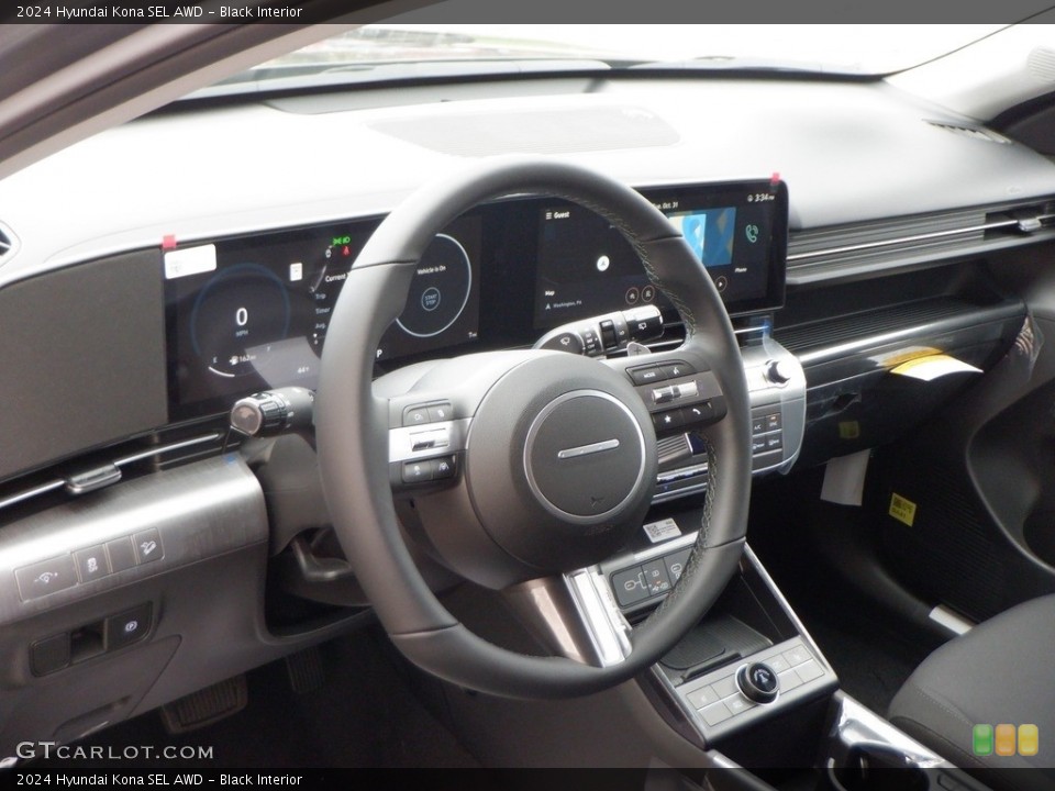 Black Interior Dashboard for the 2024 Hyundai Kona SEL AWD #146735440