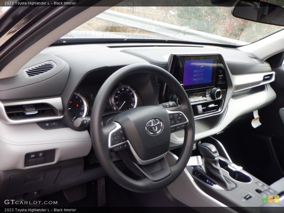 Black Interior Dashboard for the 2023 Toyota Highlander L #146736058
