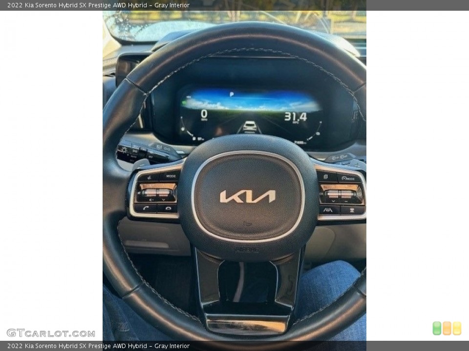 Gray Interior Steering Wheel for the 2022 Kia Sorento Hybrid SX Prestige AWD Hybrid #146737633