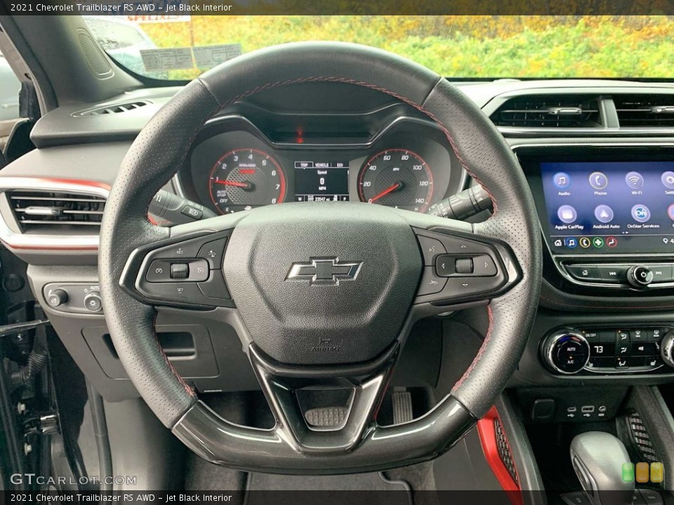 Jet Black Interior Steering Wheel for the 2021 Chevrolet Trailblazer RS AWD #146737675