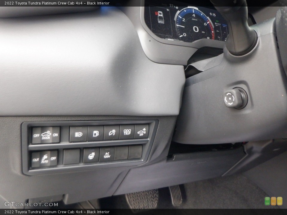 Black Interior Controls for the 2022 Toyota Tundra Platinum Crew Cab 4x4 #146738116