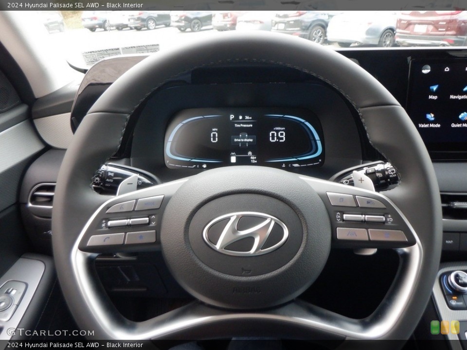Black Interior Steering Wheel for the 2024 Hyundai Palisade SEL AWD #146738197