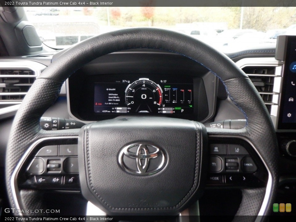 Black Interior Steering Wheel for the 2022 Toyota Tundra Platinum Crew Cab 4x4 #146738362