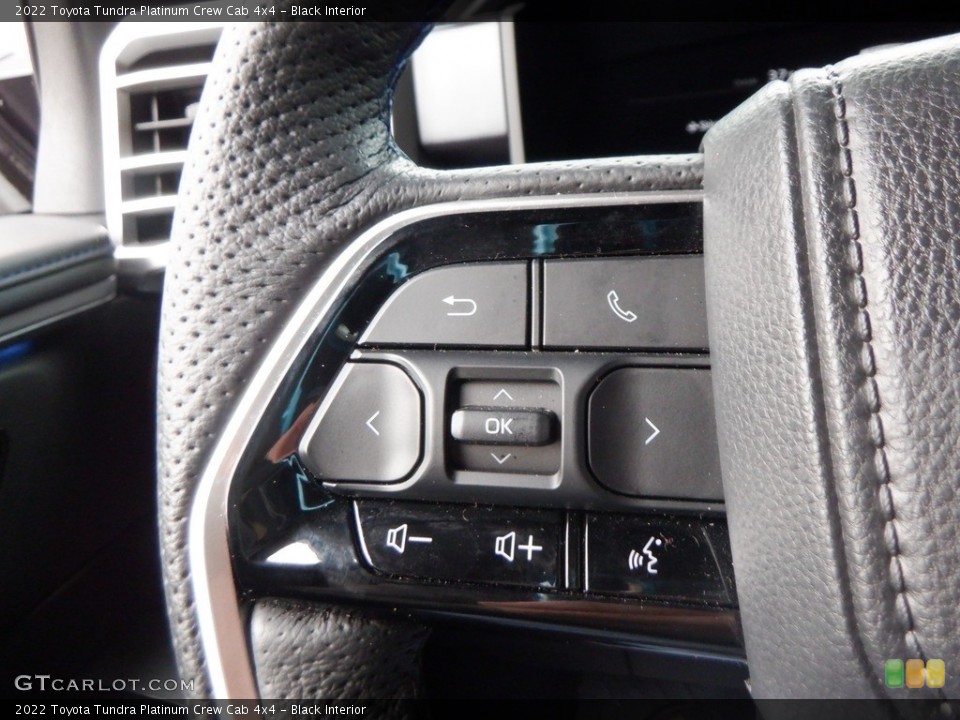 Black Interior Steering Wheel for the 2022 Toyota Tundra Platinum Crew Cab 4x4 #146738392