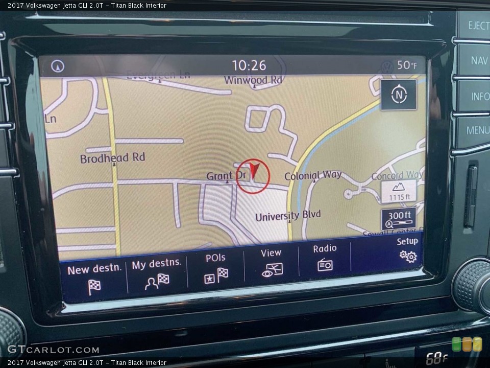 Titan Black Interior Navigation for the 2017 Volkswagen Jetta GLI 2.0T #146738395