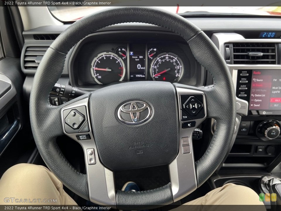 Black/Graphite Interior Steering Wheel for the 2022 Toyota 4Runner TRD Sport 4x4 #146739898