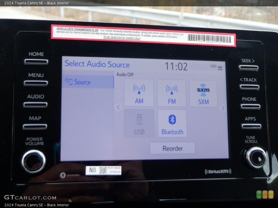 Black Interior Audio System for the 2024 Toyota Camry SE #146740174