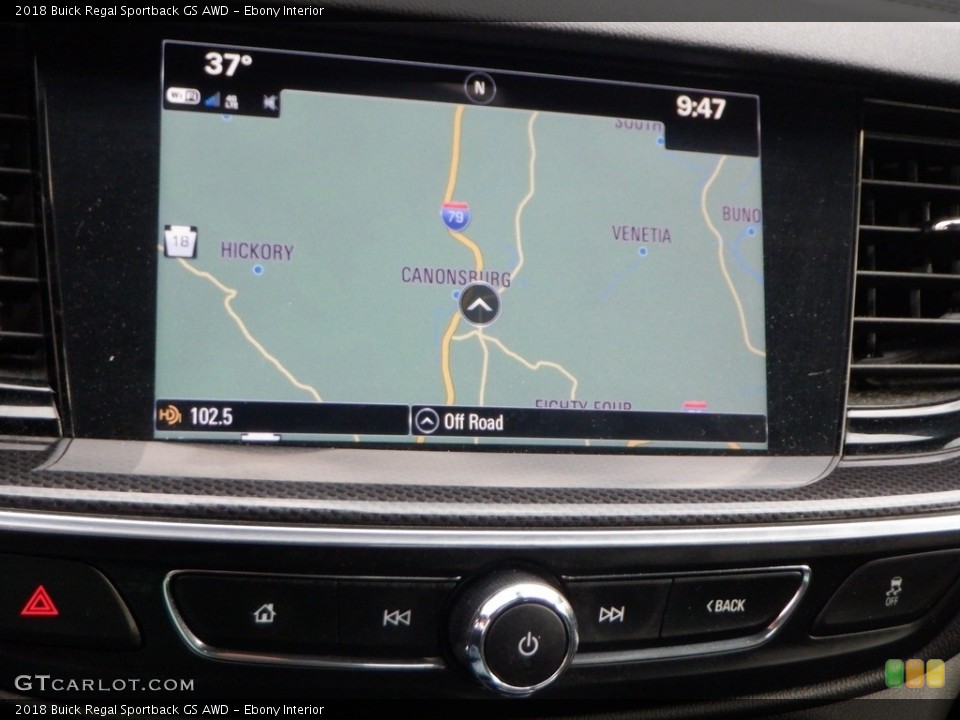 Ebony Interior Navigation for the 2018 Buick Regal Sportback GS AWD #146740783