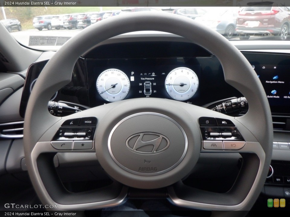 Gray Interior Steering Wheel for the 2024 Hyundai Elantra SEL #146740825