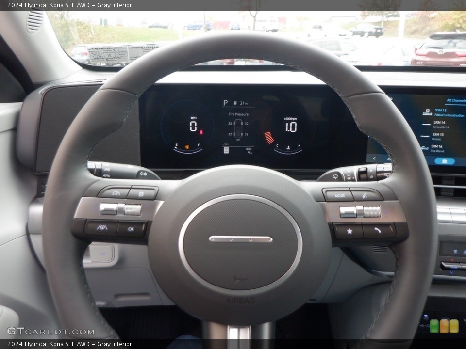 Gray Interior Steering Wheel for the 2024 Hyundai Kona SEL AWD #146741434