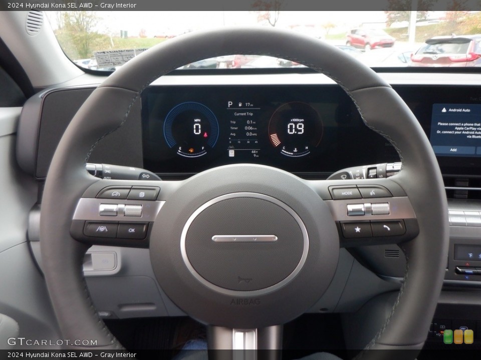 Gray Interior Steering Wheel for the 2024 Hyundai Kona SEL AWD #146741617