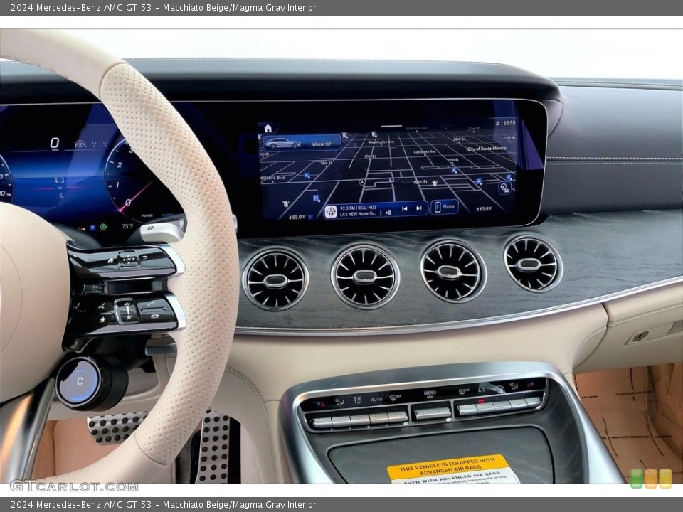 Macchiato Beige/Magma Gray Interior Navigation for the 2024 Mercedes-Benz AMG GT 53 #146742286