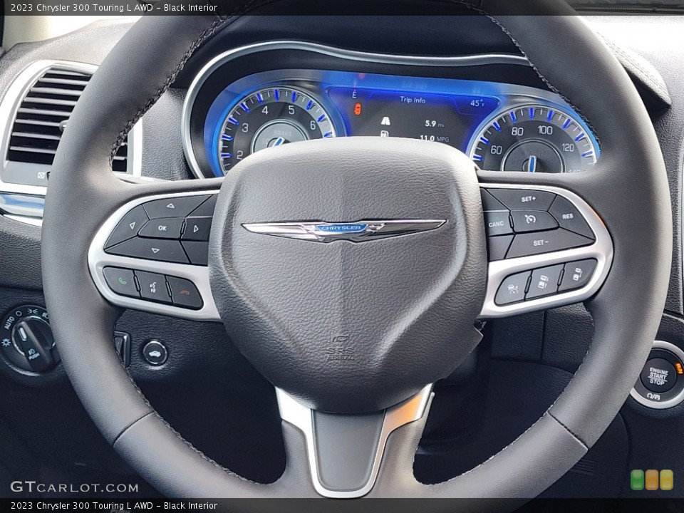 Black Interior Steering Wheel for the 2023 Chrysler 300 Touring L AWD #146742346