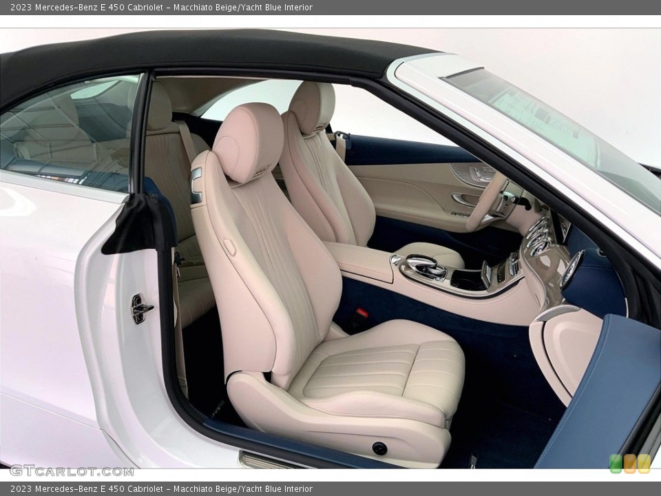 Macchiato Beige/Yacht Blue Interior Front Seat for the 2023 Mercedes-Benz E 450 Cabriolet #146744056