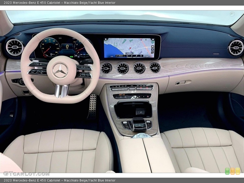 Macchiato Beige/Yacht Blue Interior Prime Interior for the 2023 Mercedes-Benz E 450 Cabriolet #146744080