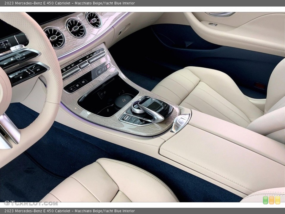 Macchiato Beige/Yacht Blue Interior Controls for the 2023 Mercedes-Benz E 450 Cabriolet #146744113