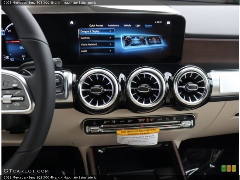Macchiato Beige Interior Controls for the 2023 Mercedes-Benz EQB 300 4Matic #146744332