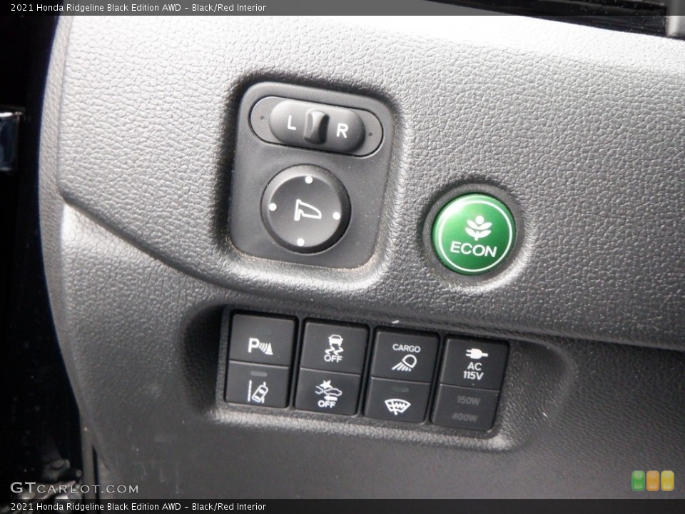 Black/Red Interior Controls for the 2021 Honda Ridgeline Black Edition AWD #146744392