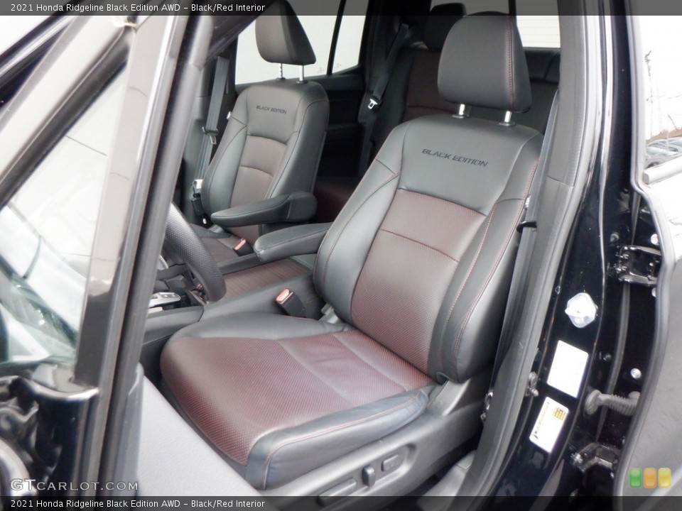 Black/Red 2021 Honda Ridgeline Interiors