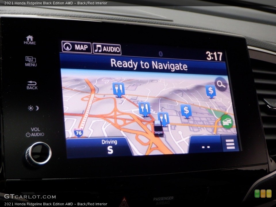 Black/Red Interior Navigation for the 2021 Honda Ridgeline Black Edition AWD #146744542