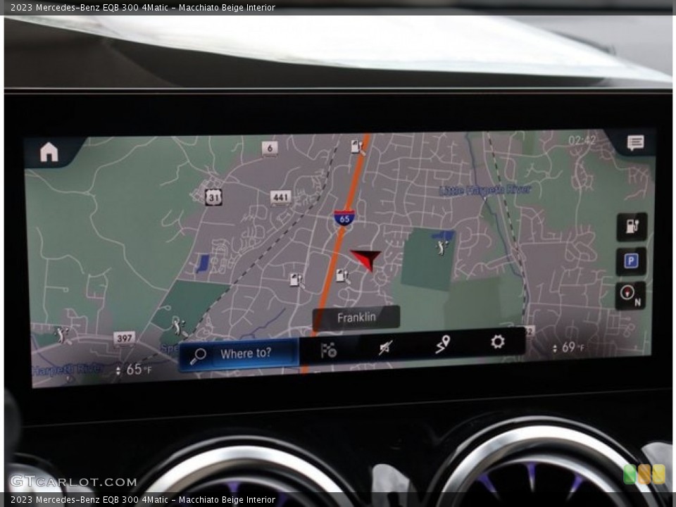 Macchiato Beige Interior Navigation for the 2023 Mercedes-Benz EQB 300 4Matic #146744572