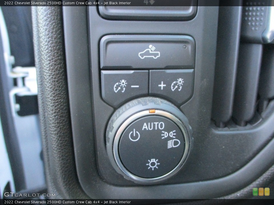 Jet Black Interior Controls for the 2022 Chevrolet Silverado 2500HD Custom Crew Cab 4x4 #146745250