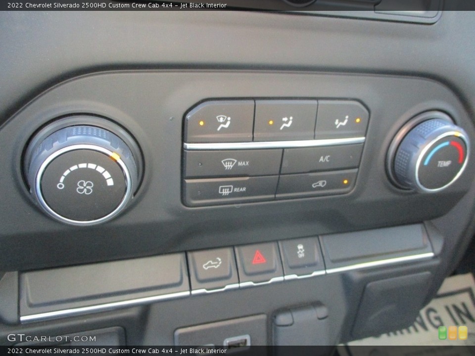 Jet Black Interior Controls for the 2022 Chevrolet Silverado 2500HD Custom Crew Cab 4x4 #146745329