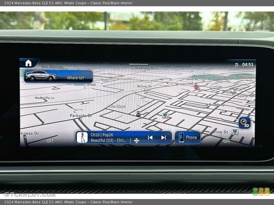 Classic Red/Black Interior Navigation for the 2024 Mercedes-Benz GLE 53 AMG 4Matic Coupe #146746225