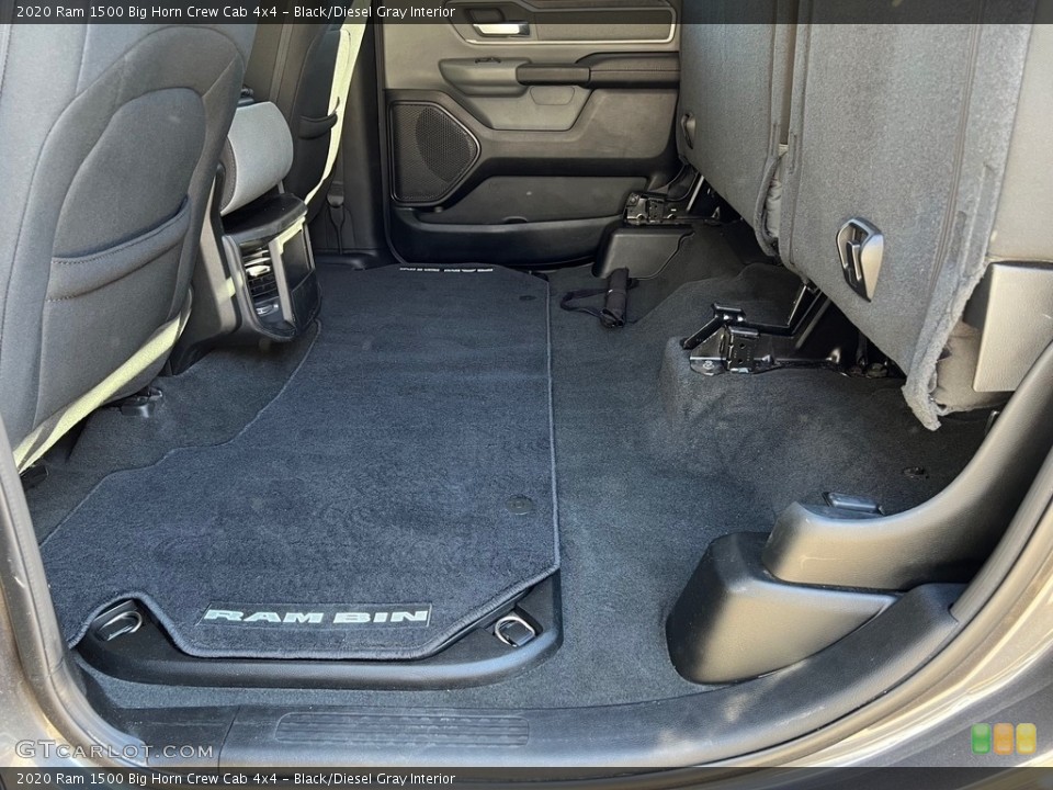 Black/Diesel Gray Interior Rear Seat for the 2020 Ram 1500 Big Horn Crew Cab 4x4 #146746468