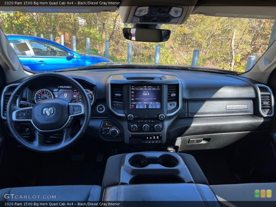 Black/Diesel Gray Interior Dashboard for the 2020 Ram 1500 Big Horn Quad Cab 4x4 #146746687