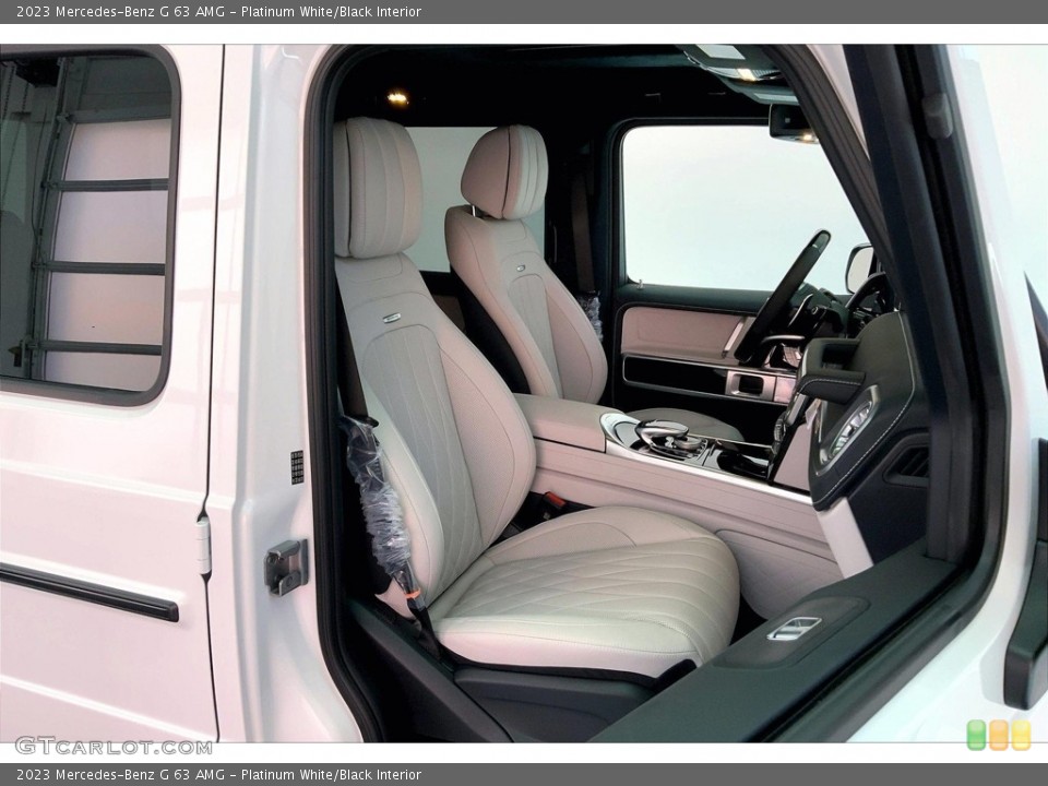 Platinum White/Black Interior Front Seat for the 2023 Mercedes-Benz G 63 AMG #146747594