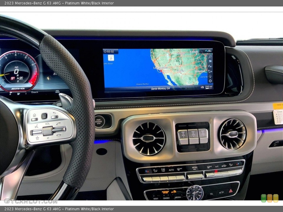 Platinum White/Black Interior Controls for the 2023 Mercedes-Benz G 63 AMG #146747642