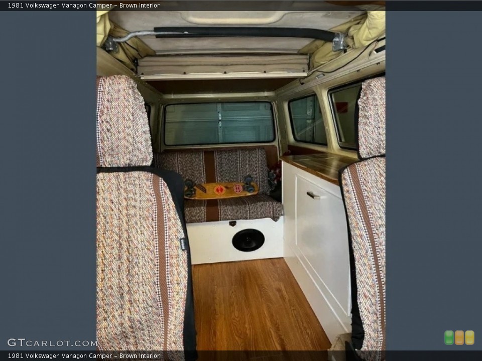 Brown Interior Rear Seat for the 1981 Volkswagen Vanagon Camper #146747855
