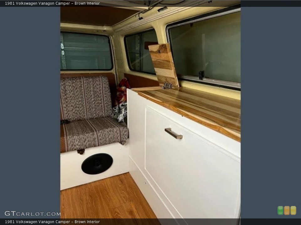 Brown Interior Rear Seat for the 1981 Volkswagen Vanagon Camper #146747900