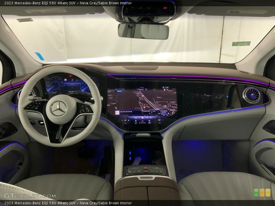 Neva Gray/Sable Brown Interior Dashboard for the 2023 Mercedes-Benz EQS 580 4Matic SUV #146748077