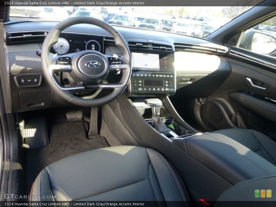 Limited Dark Gray/Orange Accents 2024 Hyundai Santa Cruz Interiors
