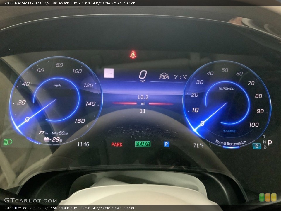Neva Gray/Sable Brown Interior Gauges for the 2023 Mercedes-Benz EQS 580 4Matic SUV #146748206