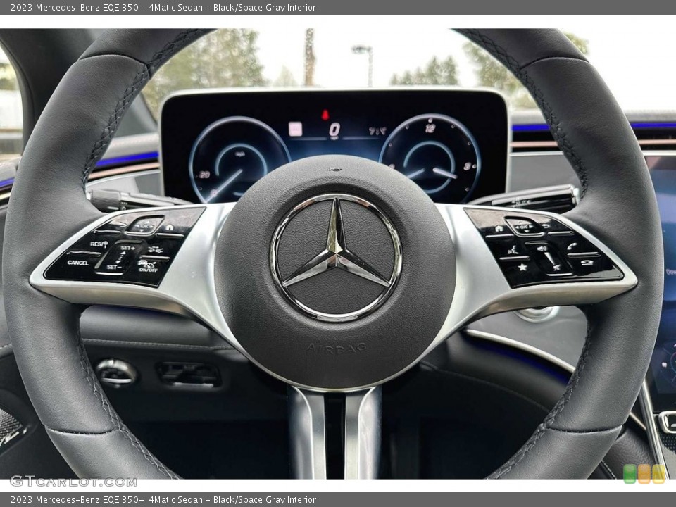 Black/Space Gray Interior Steering Wheel for the 2023 Mercedes-Benz EQE 350+ 4Matic Sedan #146748323
