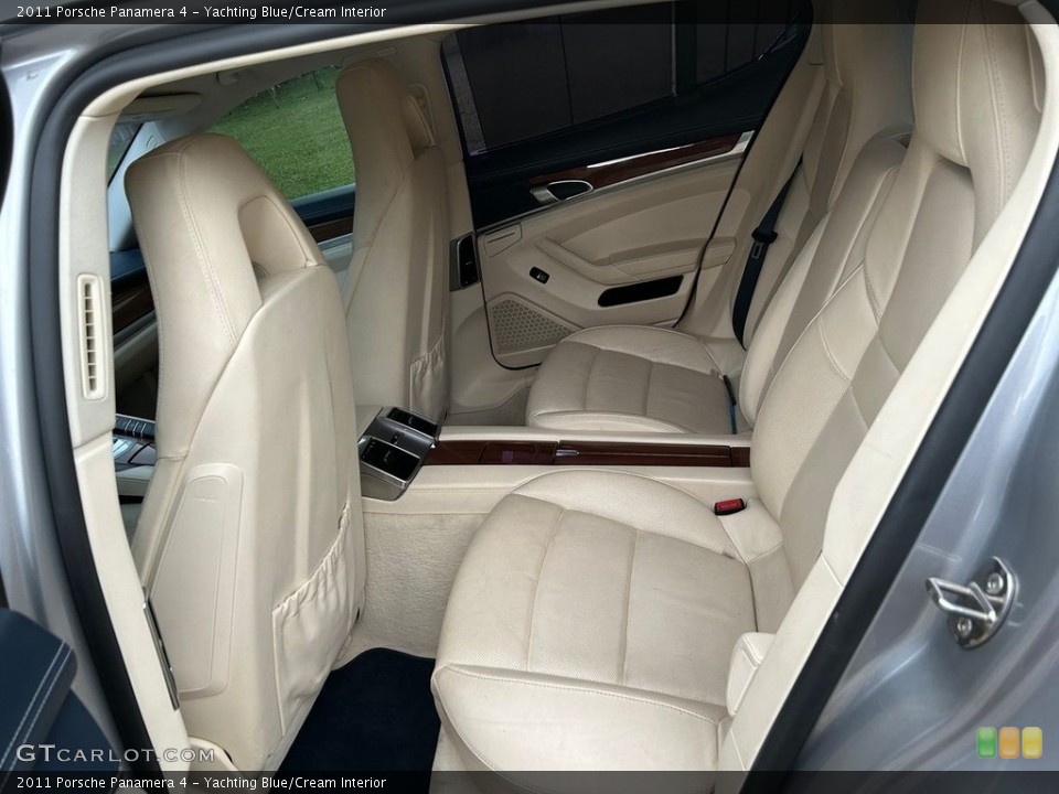 Yachting Blue/Cream Interior Rear Seat for the 2011 Porsche Panamera 4 #146748575