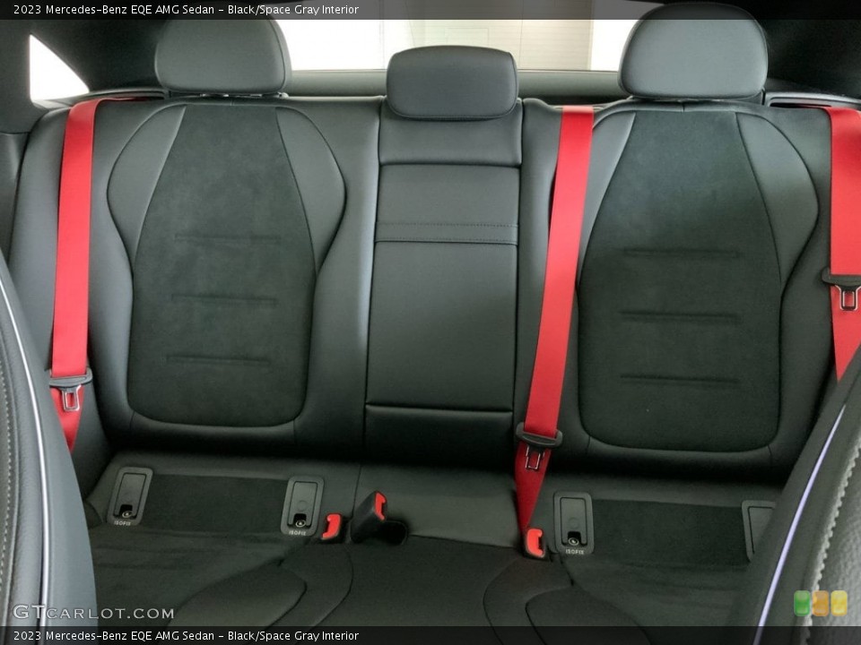 Black/Space Gray Interior Rear Seat for the 2023 Mercedes-Benz EQE AMG Sedan #146748797