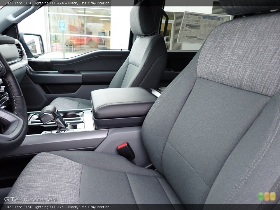 Black/Slate Gray Interior Photo for the 2023 Ford F150 Lightning XLT 4x4 #146748848
